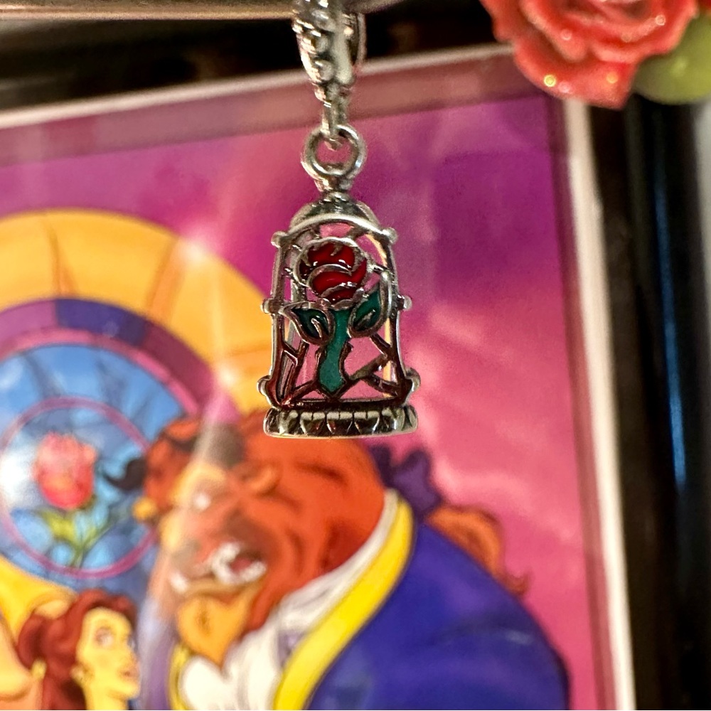 🛍️TWO LEFT🛍️BEAUTY AND THE BEAST STERLING SILVER 925 CHARM